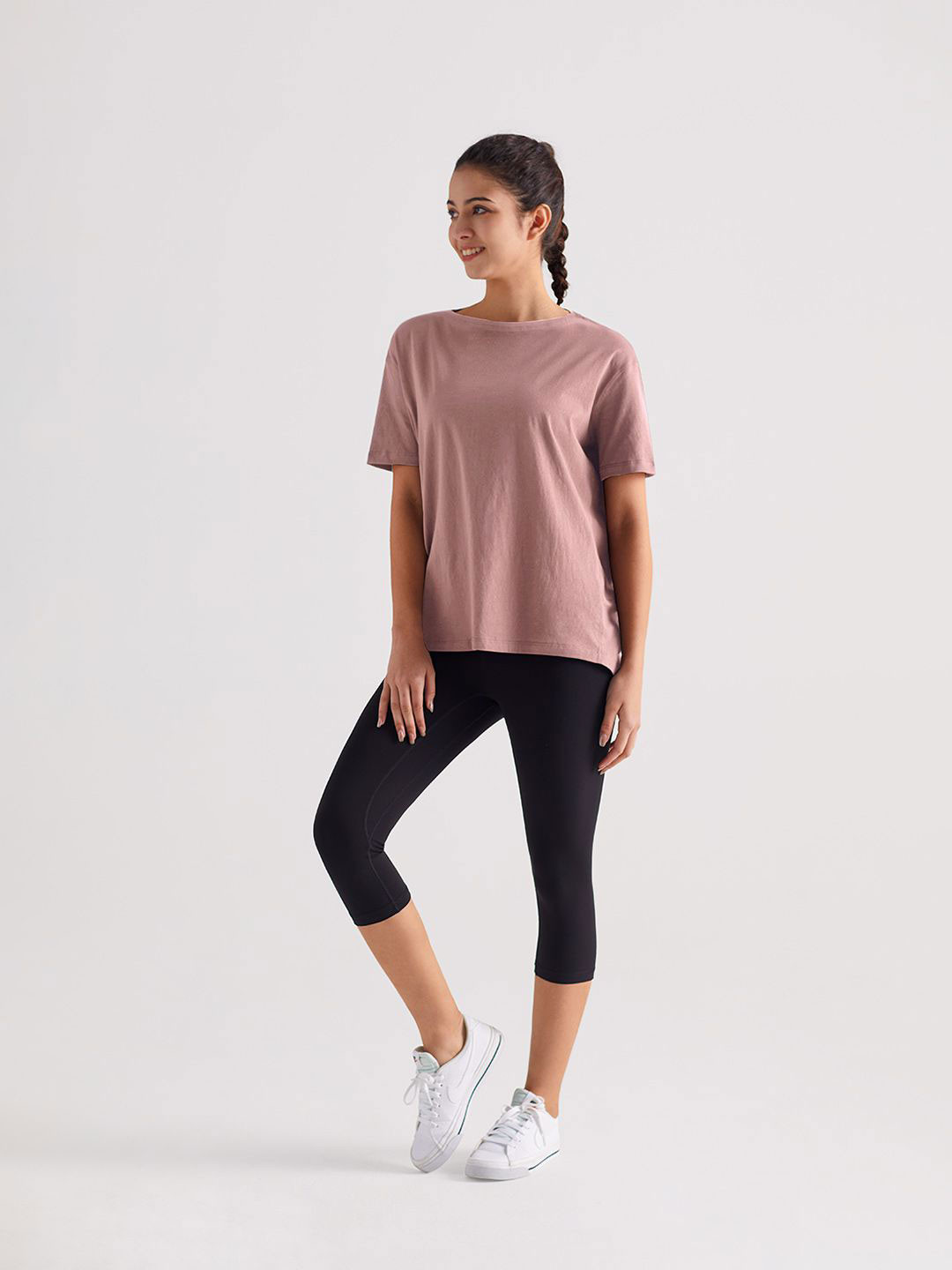 JC Collection Round Neck Short Sleeves Boxy Fit T-shirt