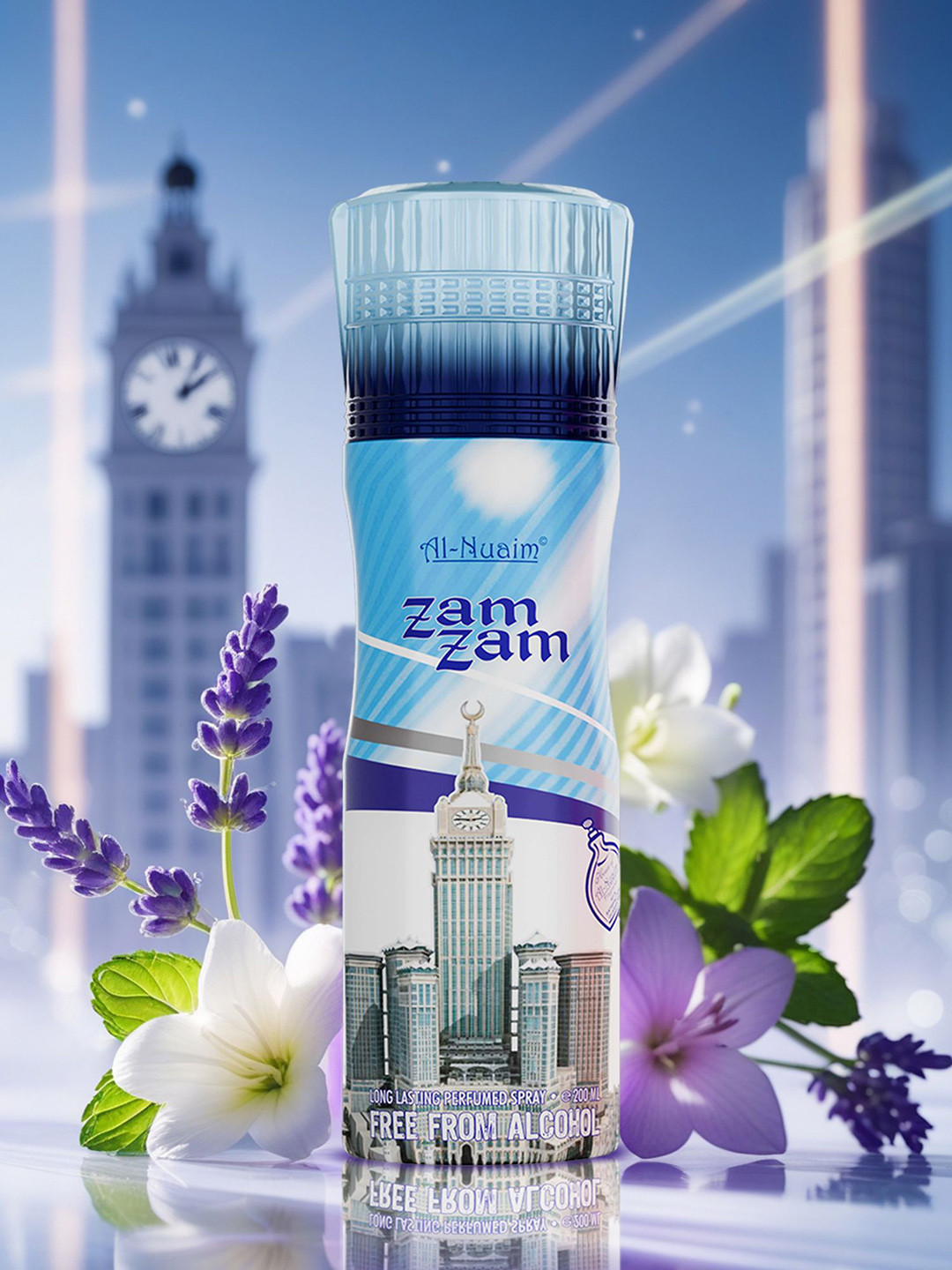 Al-Nuaim Set Of 2 Zam Zam Long Lasting Alcohol Free Deodorant Perfumed Spray - 200ml Each