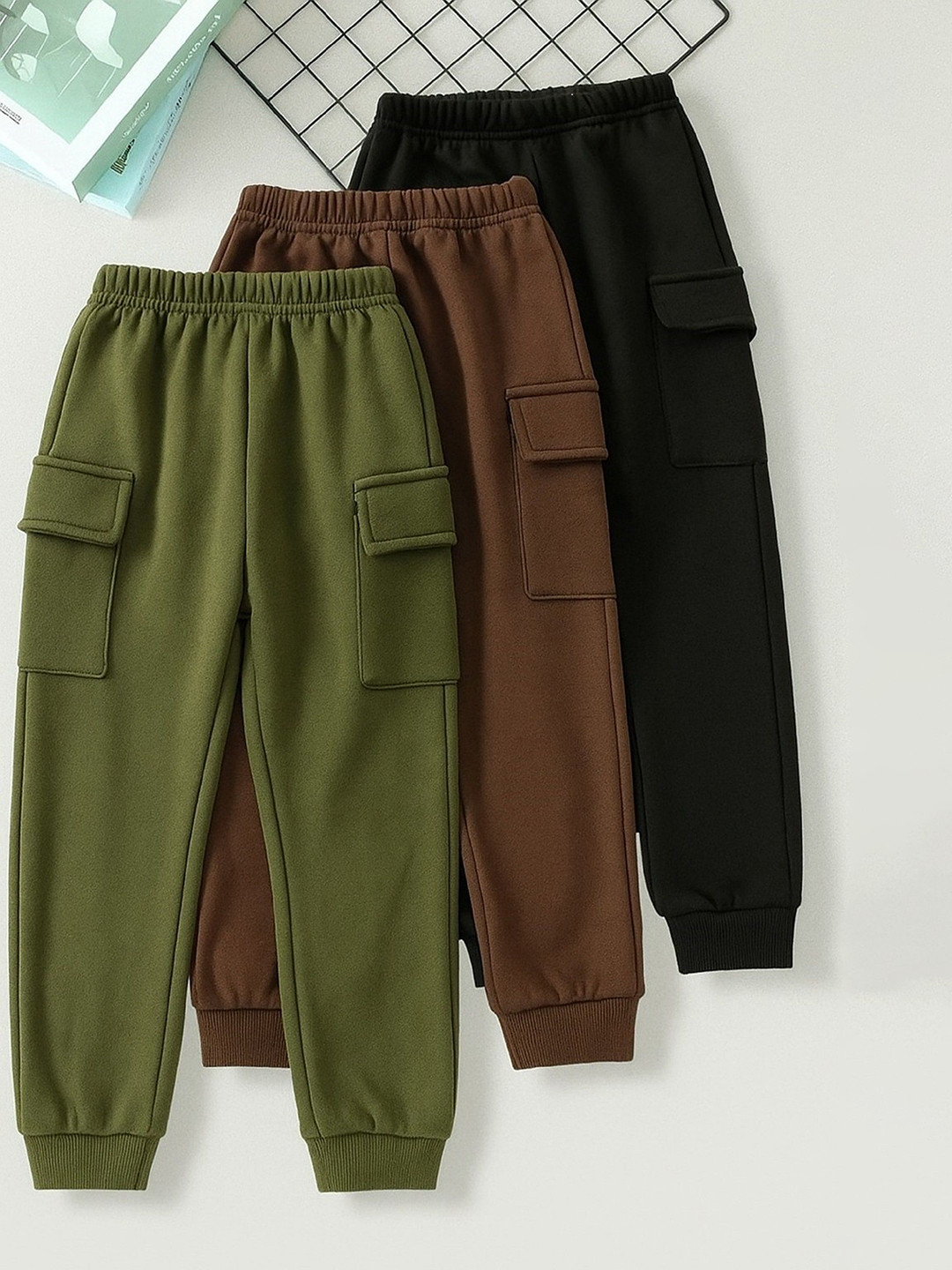 Kaff Kids Pack Of 3 Mid Rise Jogger Fit Cargos