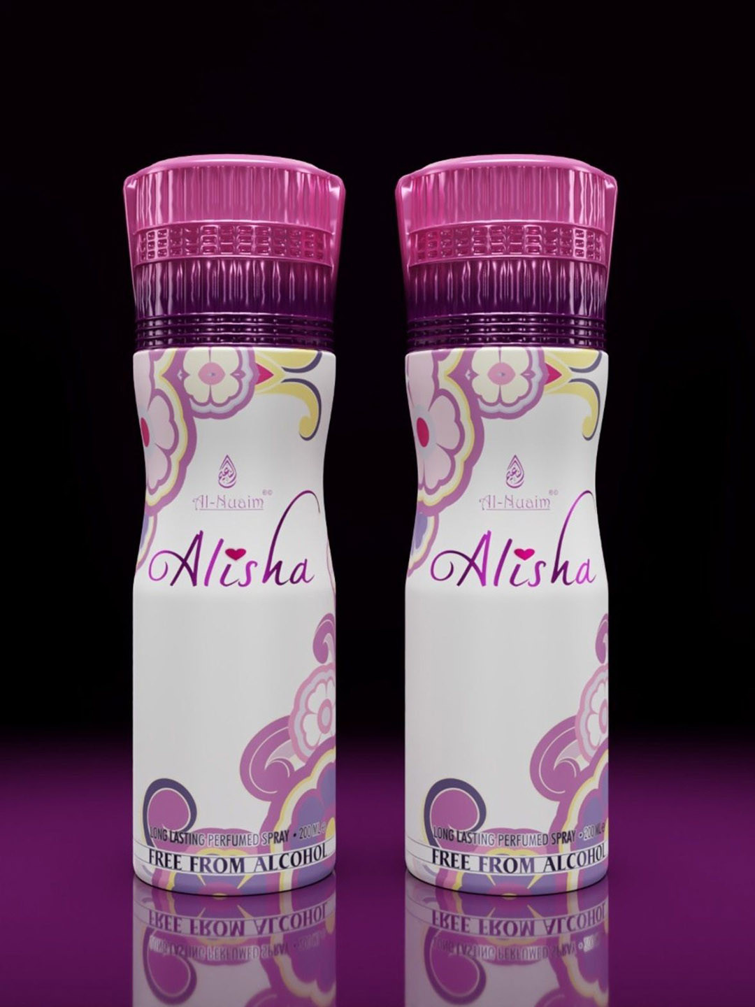 Al-Nuaim Women Set Of 2 Alisha Long Lasting Alcohol Free Deodorant Spray - 200ml Each