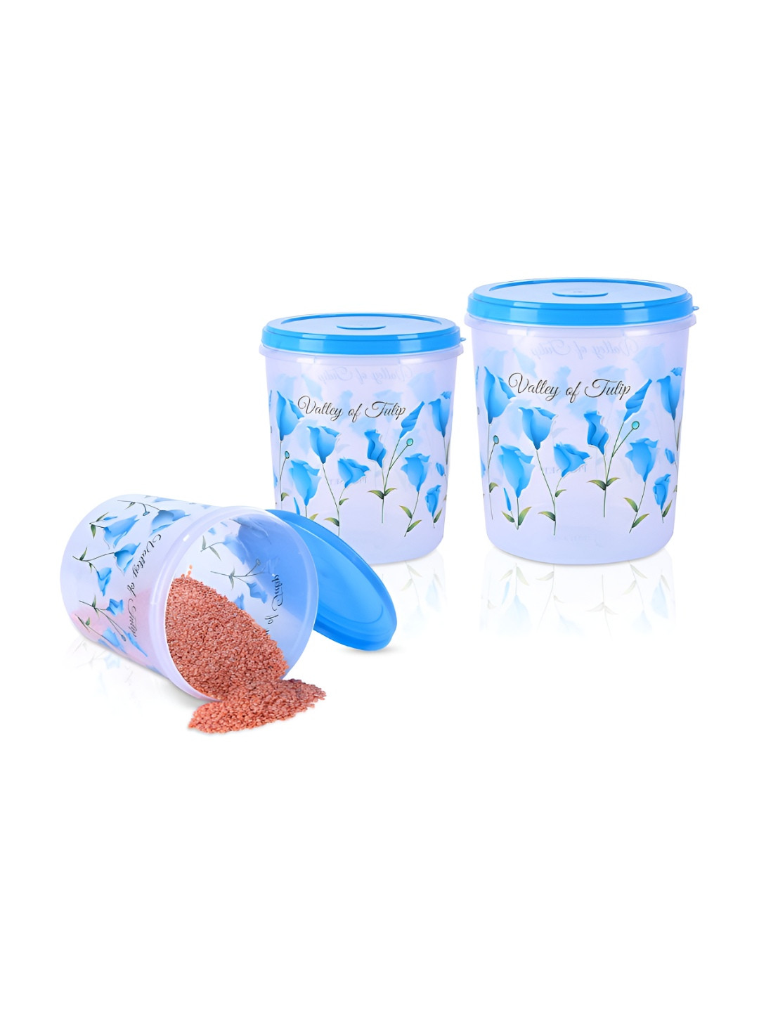 Aura Blue 3 Pieces Plastic Safe Pack Box Container