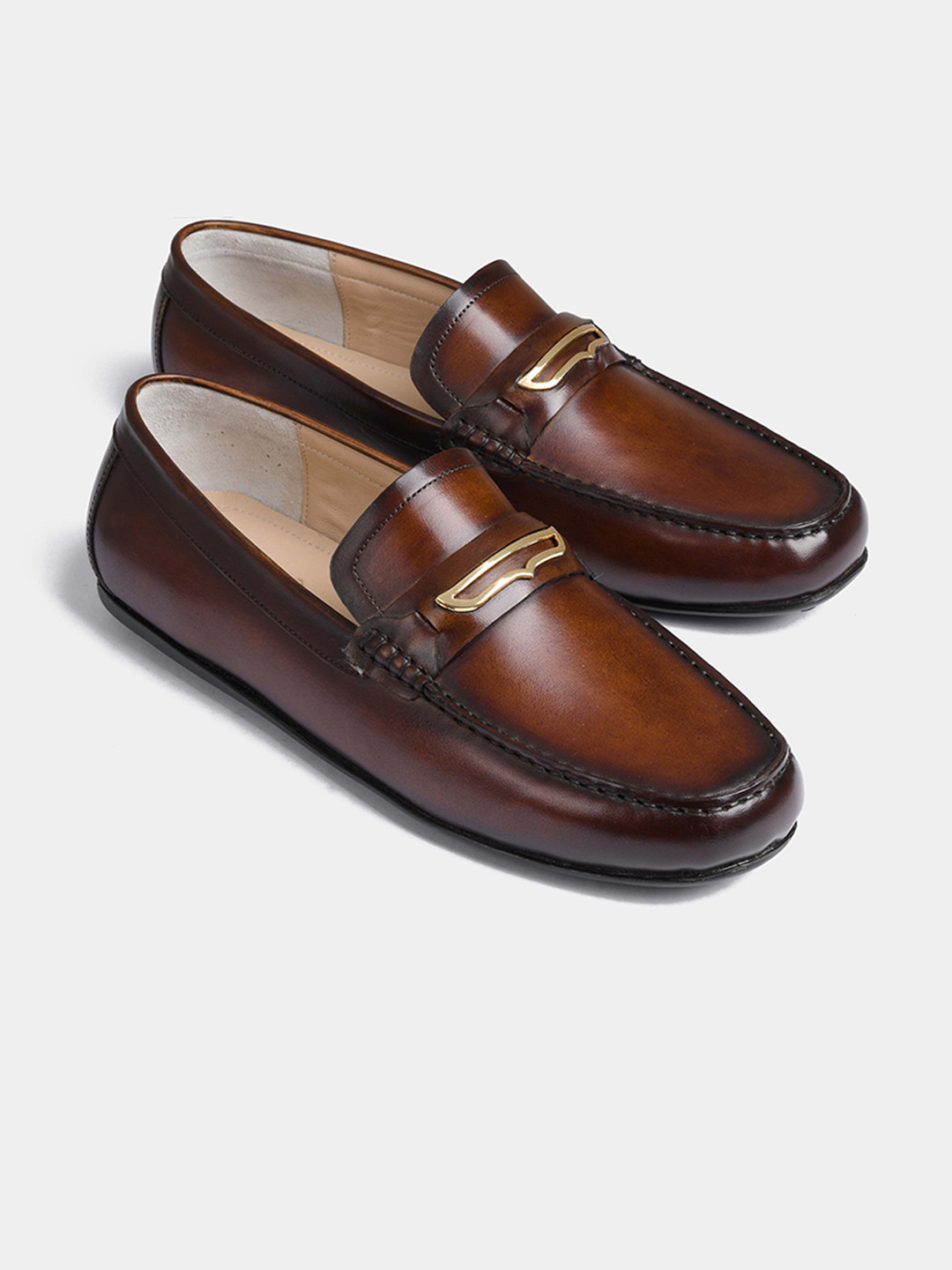 LUXORO FORMELLO Cruz Men Slip On Leather Formal Loafers