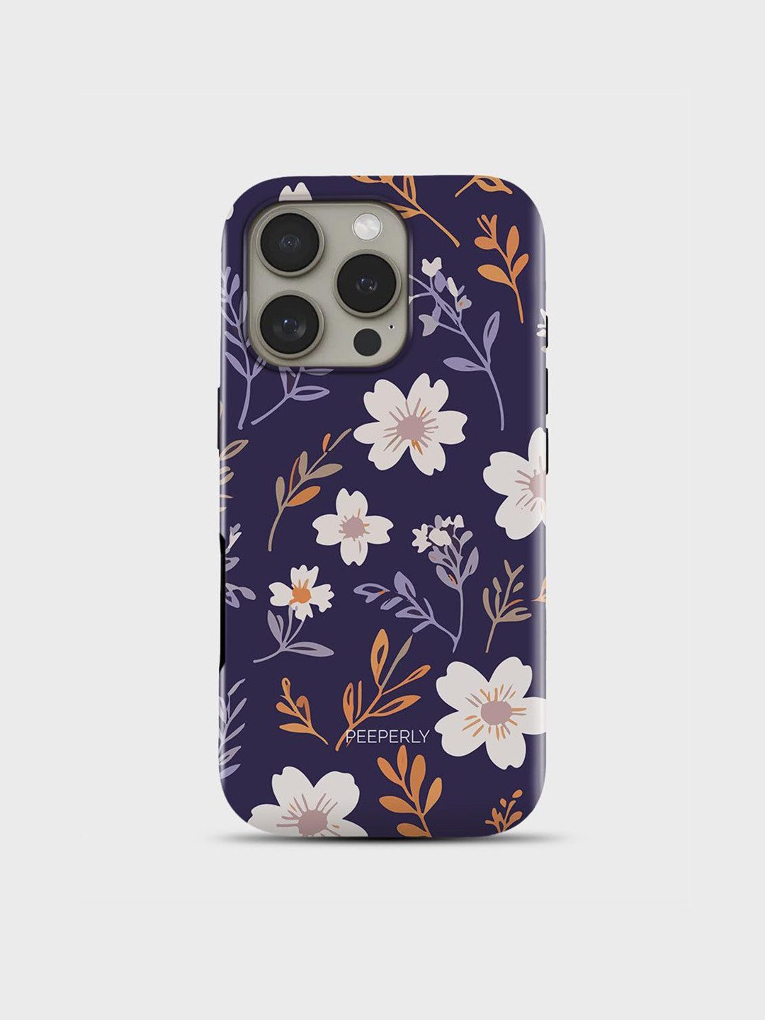 PEEPERLY Women iPhone 13 Vintage Glamour Floral Impact Resistant Crystal Back Case