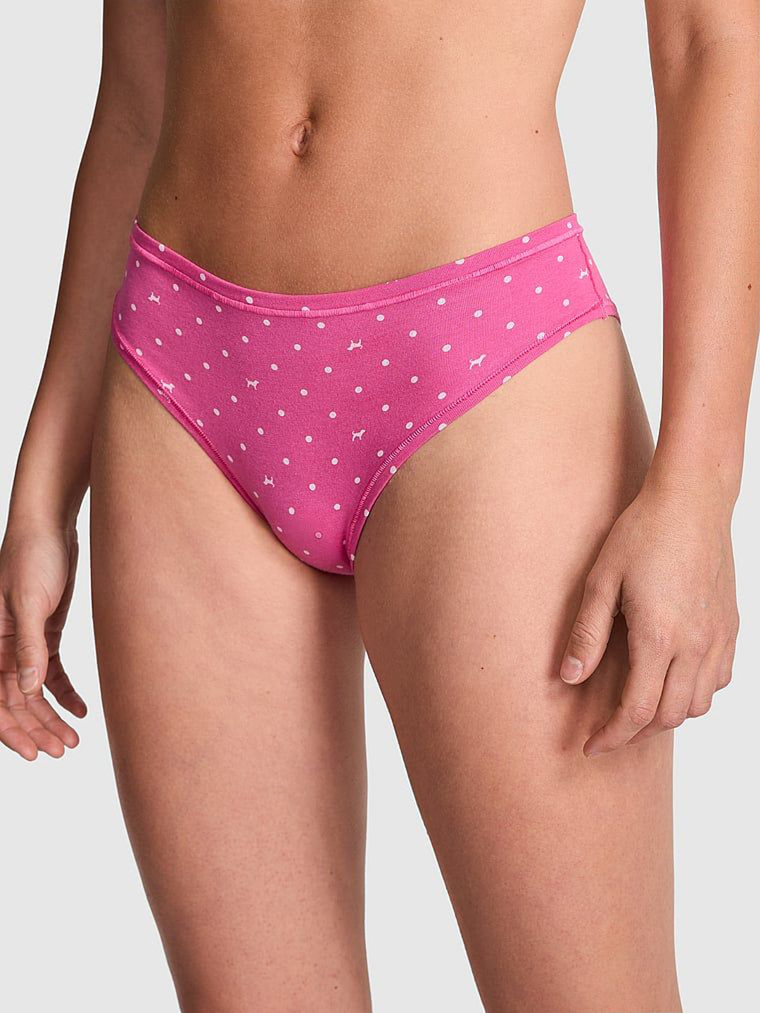 Victoria's Secret PINK Printed Low-Rise Cheeky Cotton Hipster Panty
