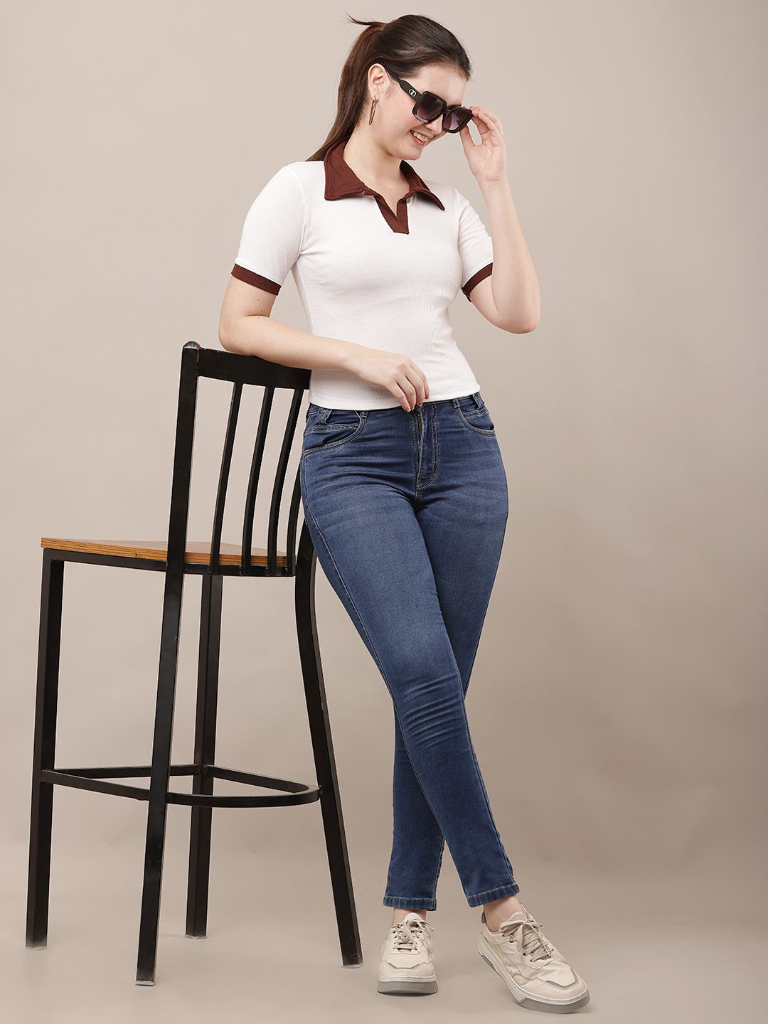 Raabta Fashion Shirt Collar Top
