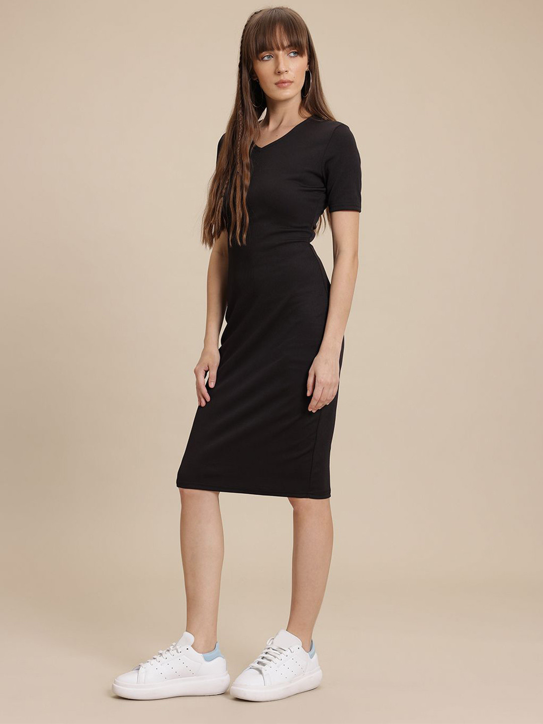 Mast & Harbour Western Dress V-Neck Bodycon Dress