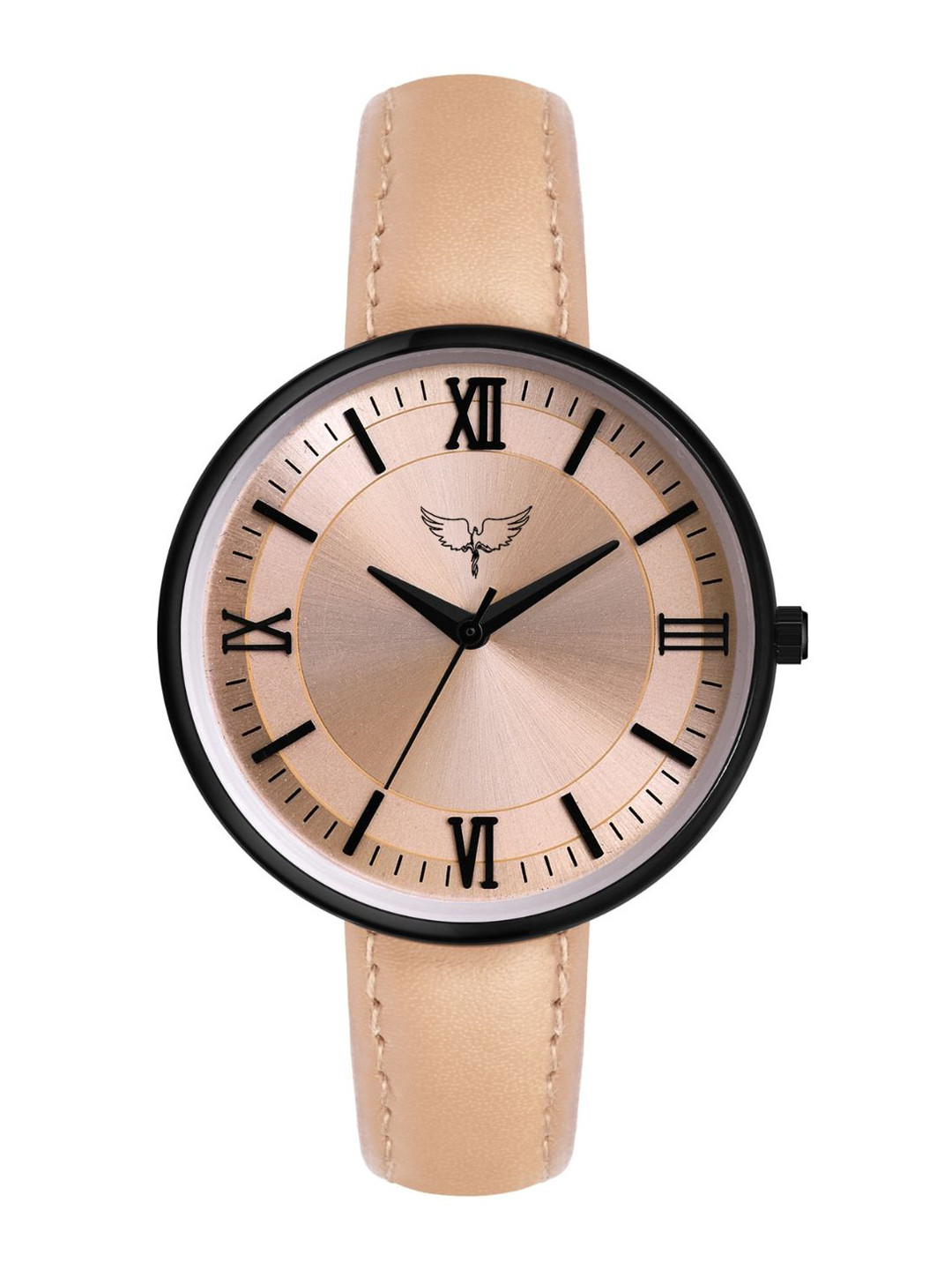 WHITE BIRD Women Brass Printed Dial & Leather Bracelet Style Straps Analogue Watch ATM 1037 Desert