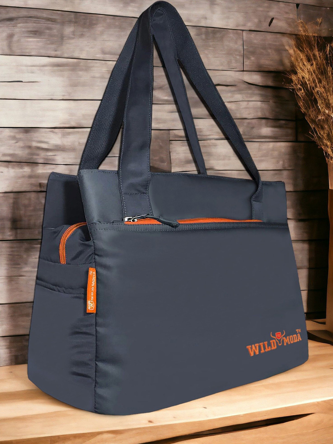 WILDMODA Brand Logo Printed Structured Shoulder Bag