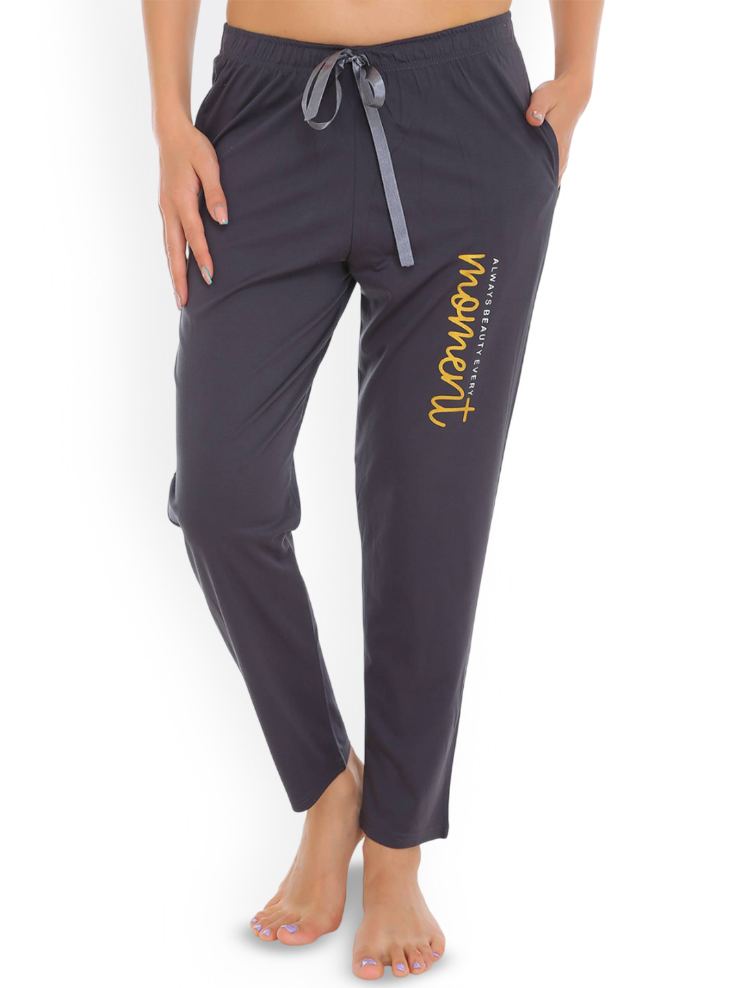 SONA Women Mid-Rise Printed Cotton Lounge Pants