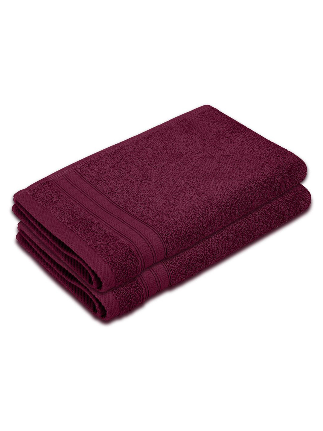 Layers Be Bold Purple 2 Pieces Pure Cotton 450 GSM Hand Towels