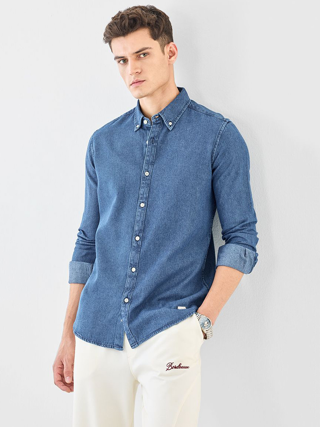 Snitch Long Sleeves Cotton Shirt