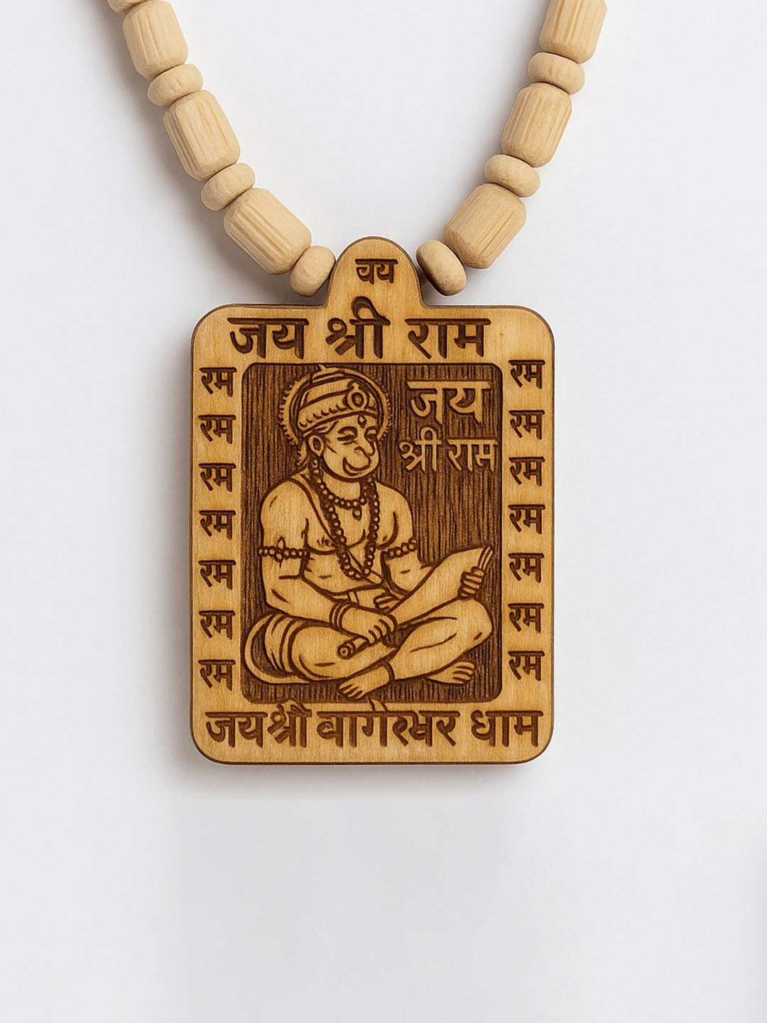 Adore Jewels Men Artificial Beaded Hanumanji Minimal Necklace