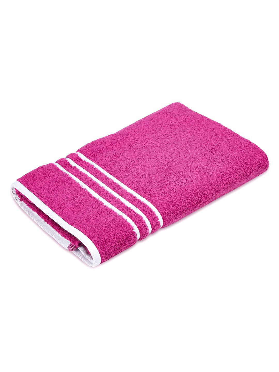 Layers Tuscany Pink & White Pure Cotton 380 GSM Bath Towel