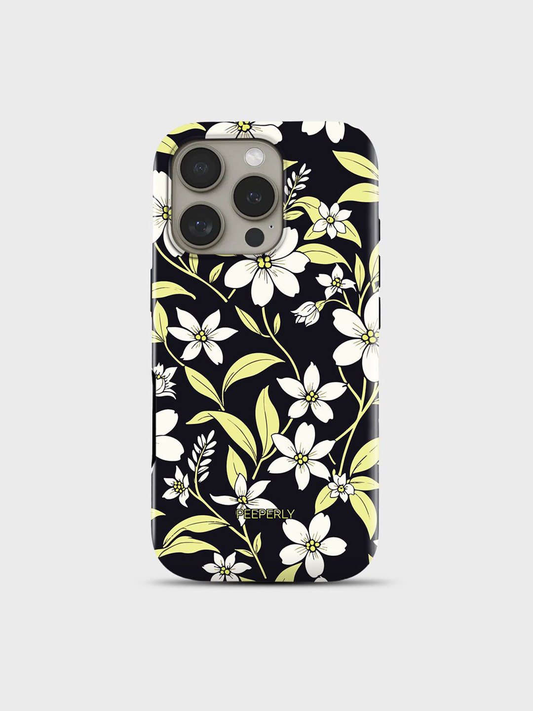 PEEPERLY Women iPhone 13 Mystic Grace Floral Impact Resistant Crystal Back Case