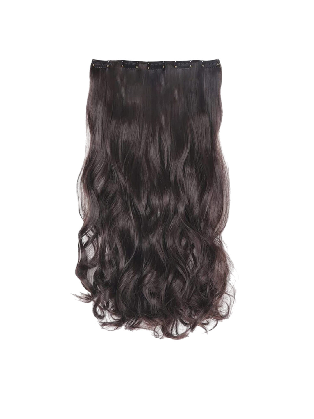 VIEWS Brown Curly Clip-In Scalp Topper Hair Extension