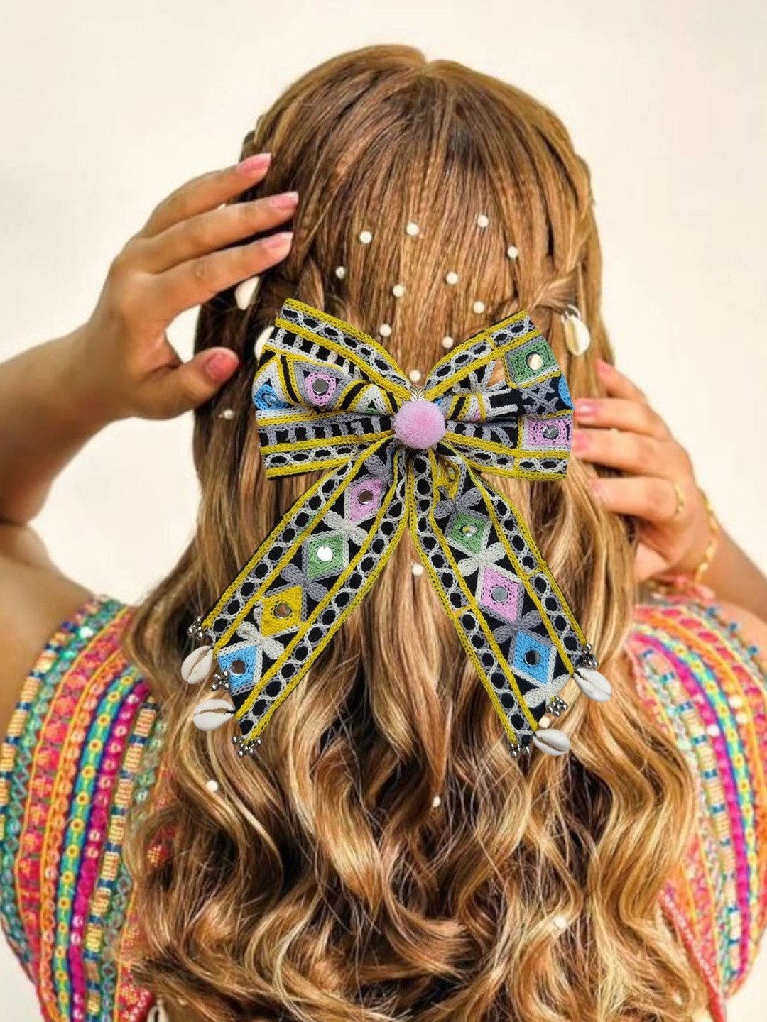 Trend By Kimaayra Women Thread Embroidered French Barrette