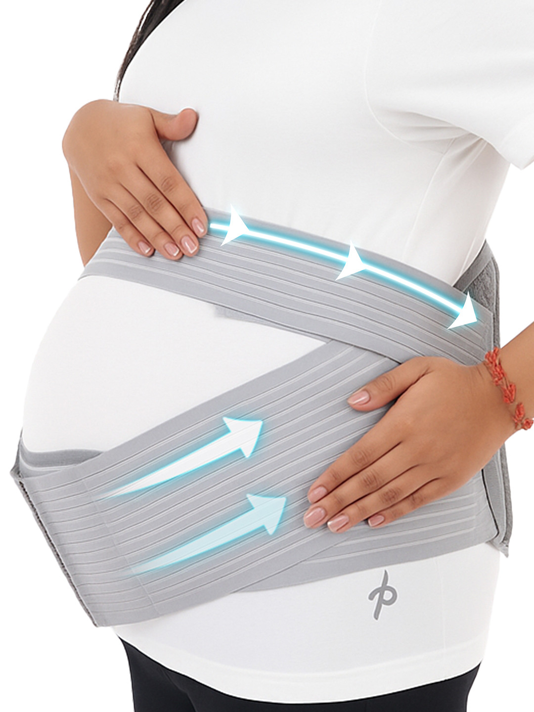 Leeford Pregnancy Back Support Belt with Adjustable Straps- Size M