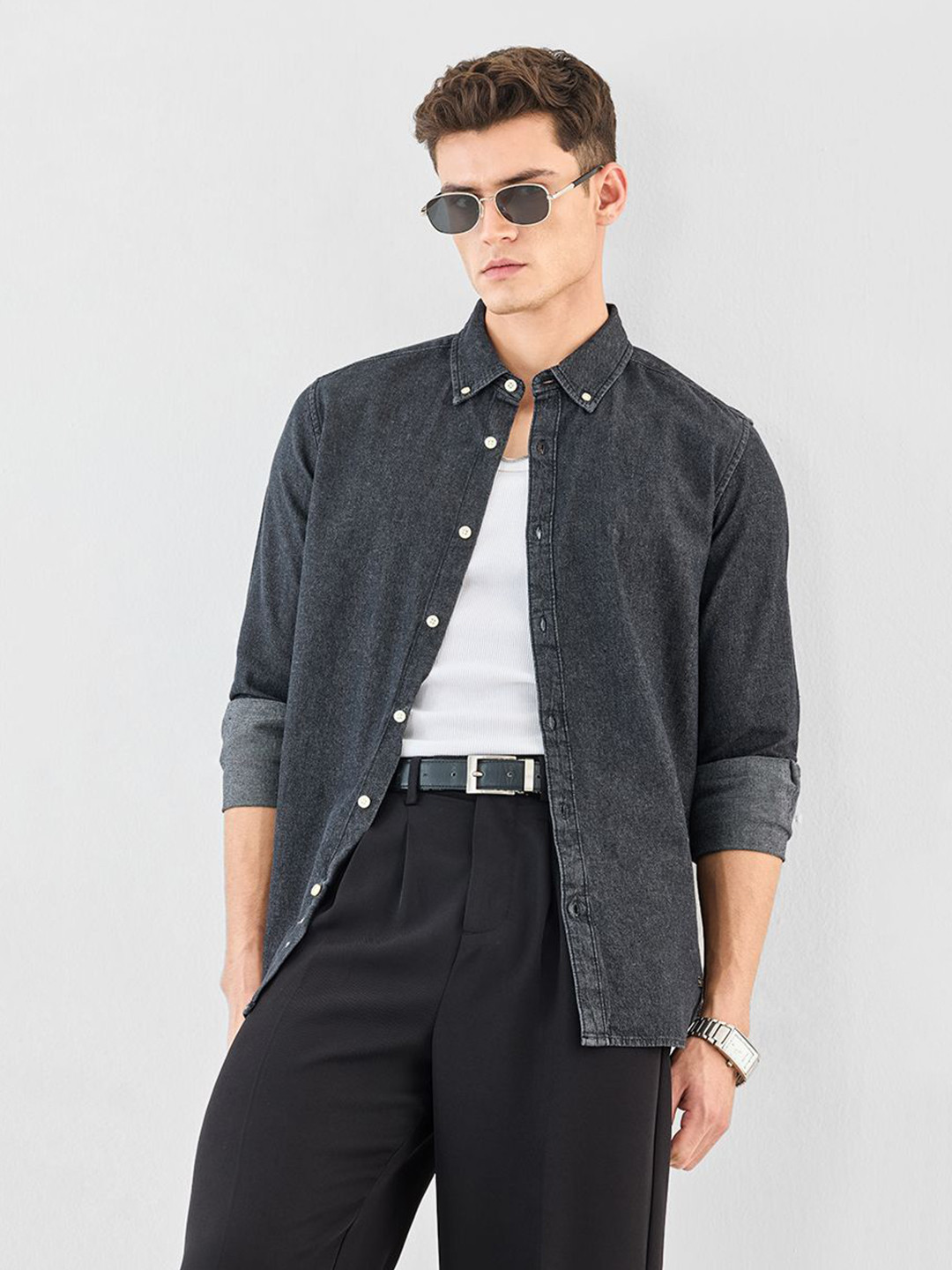 Snitch Long Sleeves Cotton Shirt