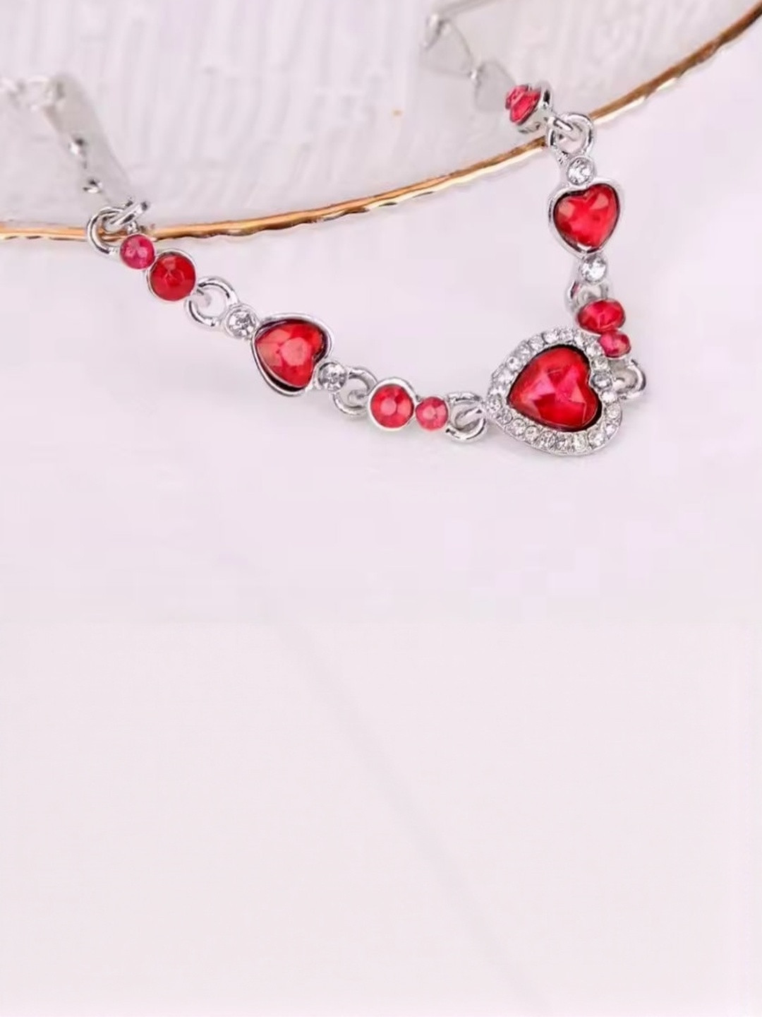 AKISON JEWELS Women Heart Crystal Korean Bracelet