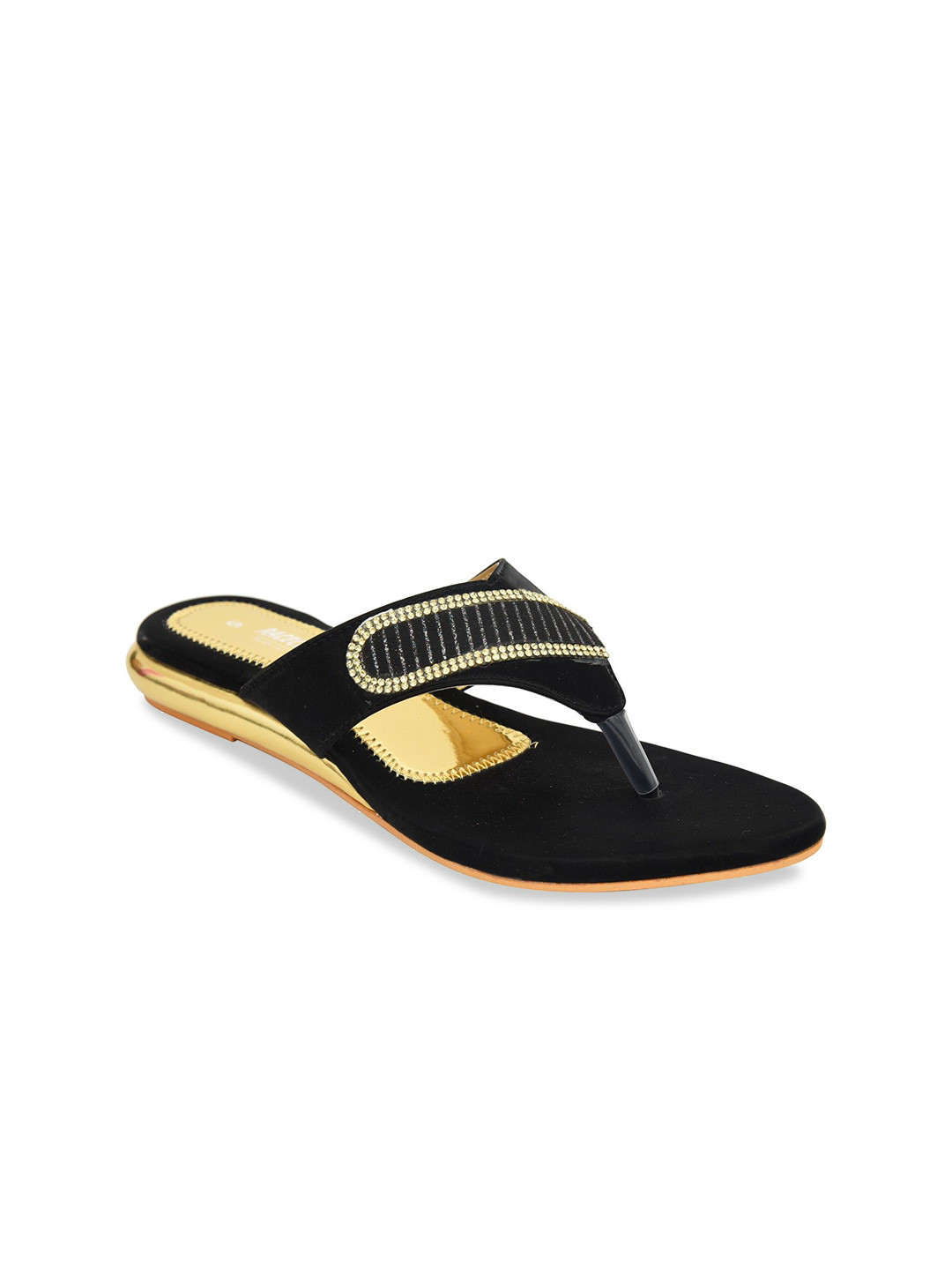 RACECOURSE Self Design T-Strap Flats