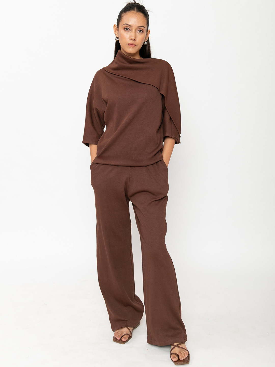 Contemponari Wild Flowers High Neck Top