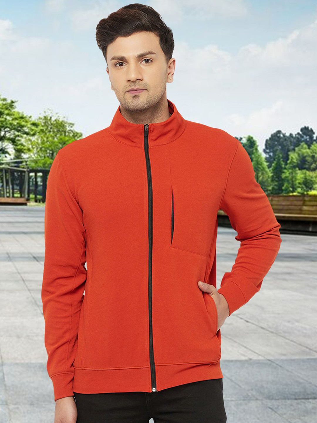 Unicus Apparel Mock Collar Dry Fit Lightweight Training Or Gym Sporty Jacket