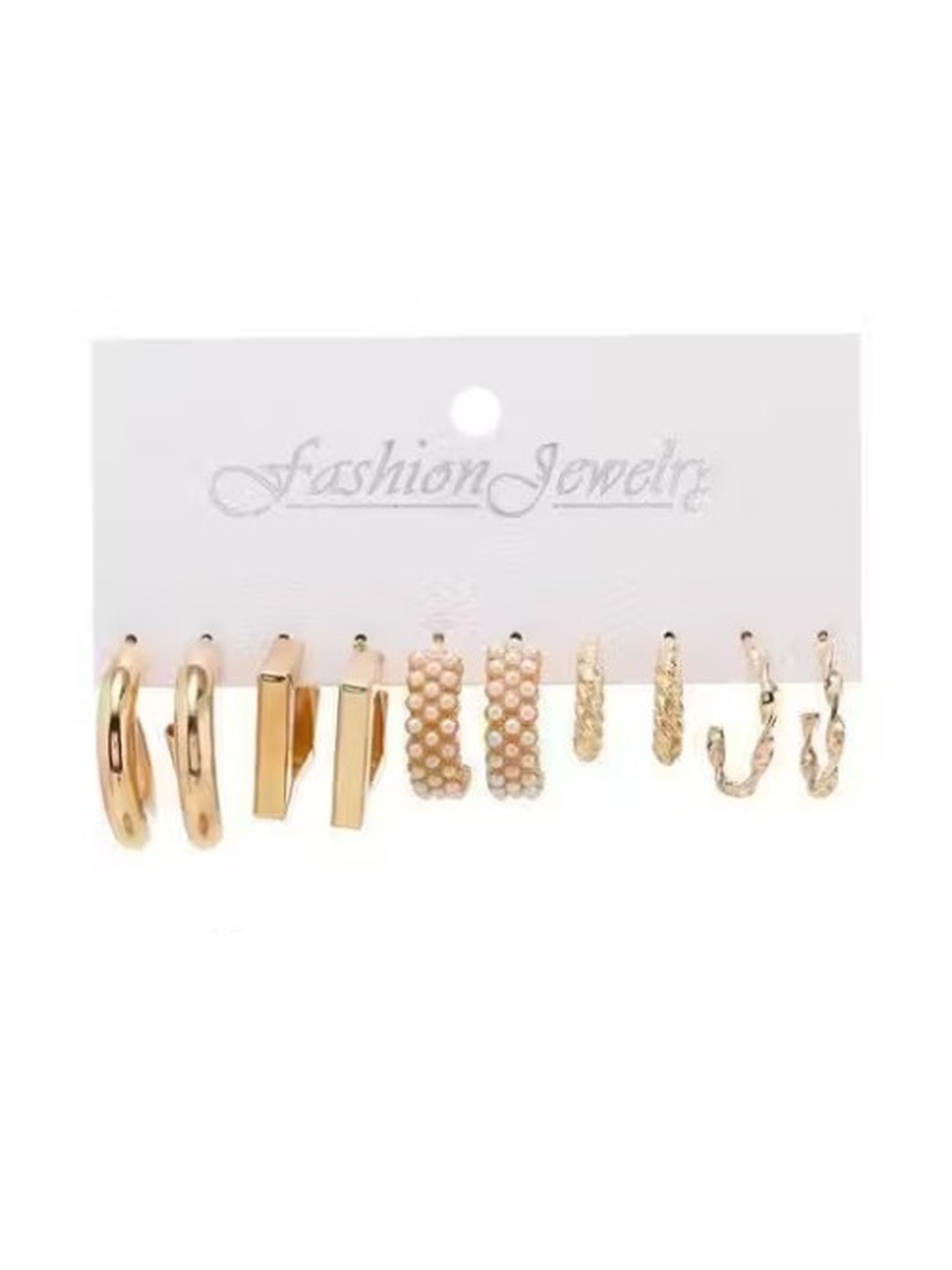 SZN Gold-Plated Metal Hoop Earrings