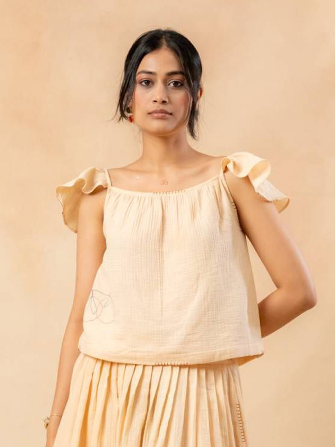 Doodlage Shoulder Straps Pure Cotton Honey Drop Top