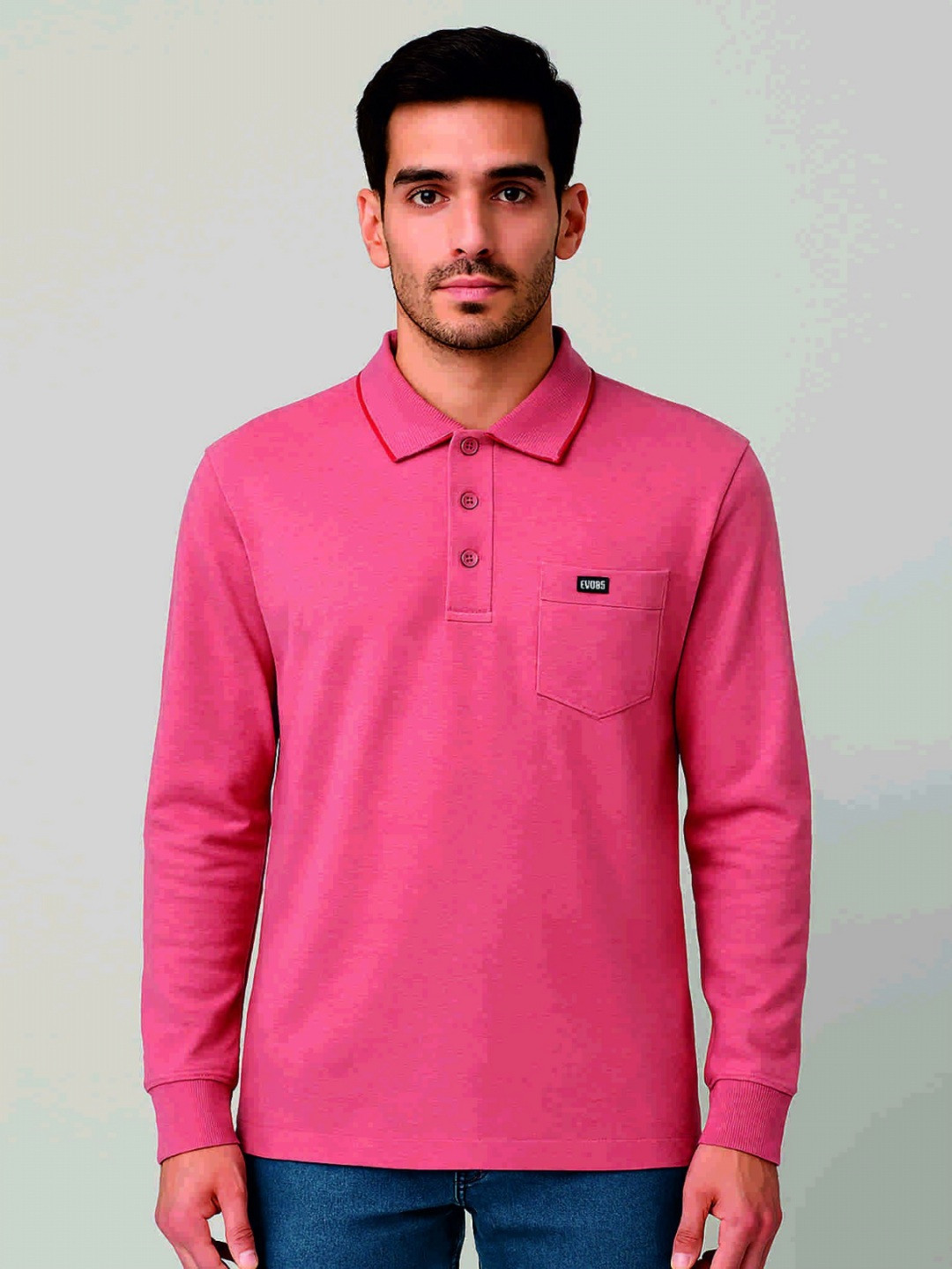 SANDPIPER Polo Collar Cotton Relaxed Fit T-shirt