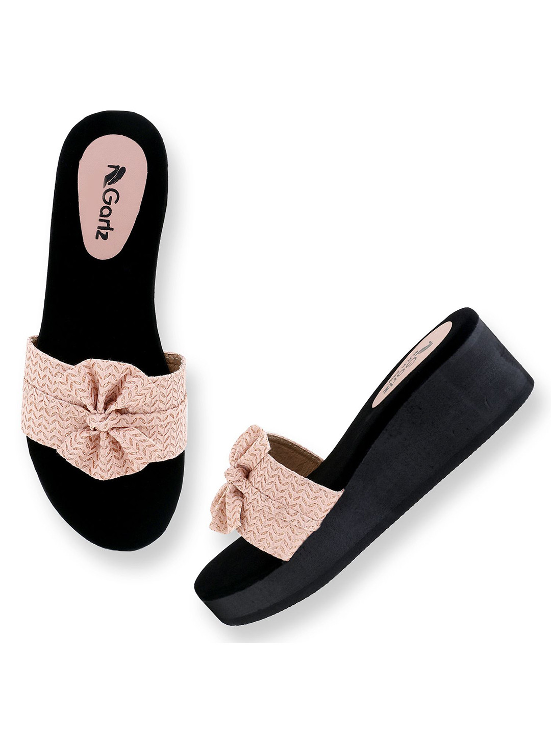 HEIGHTEN Women Embellished Leather Wedge Heels
