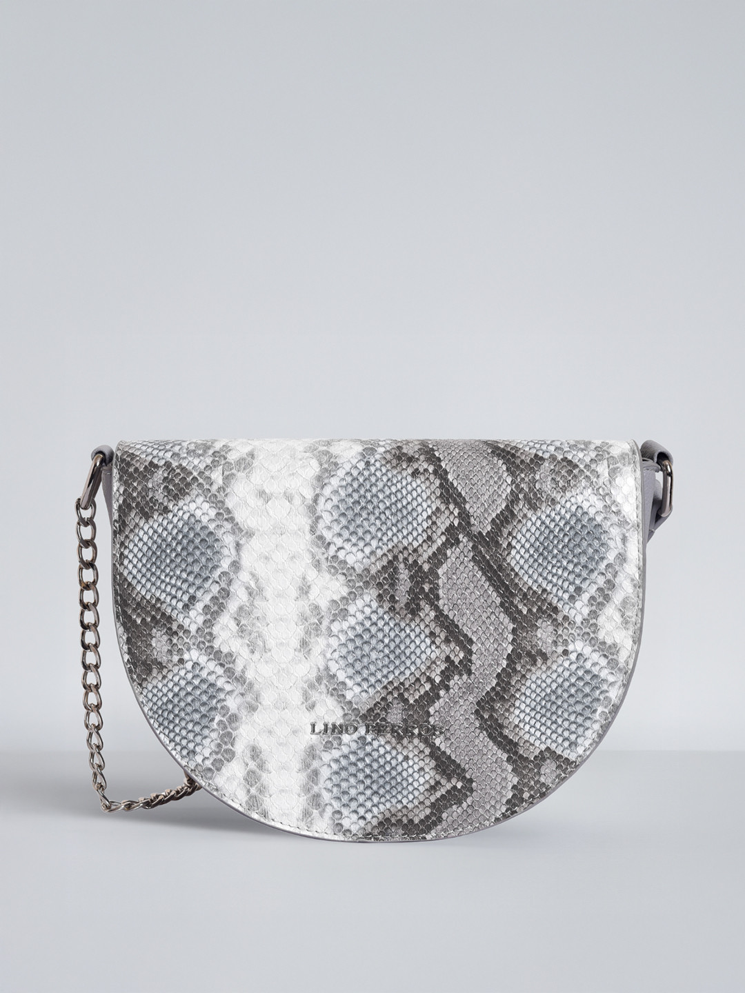 Lino Perros Snake Skin Textured Structured Shoulder Bag