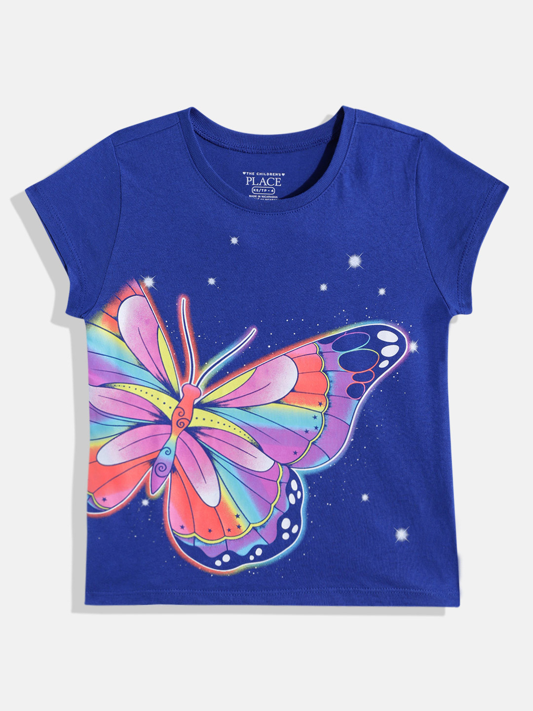 THE CHILDREN'S PLACE Girls Printed Indigo T-shirt