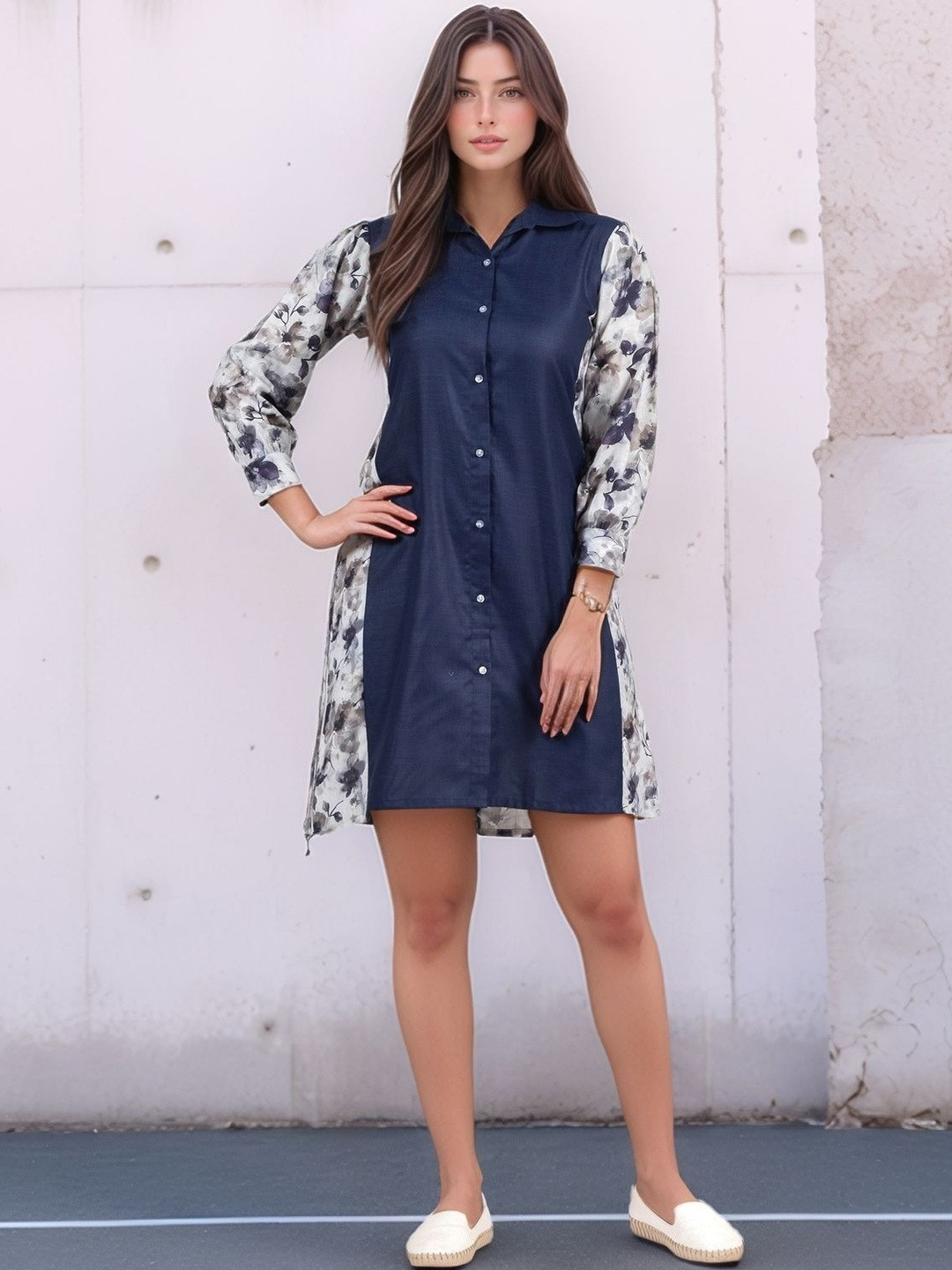 DressBerry Women Linen Blend Shirt Dresses