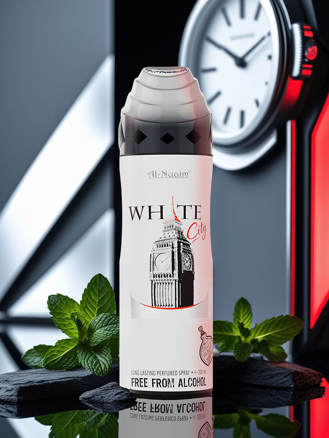 Al-Nuaim Set Of 4 White City Non Alcoholic Deodorant -200 ml Each
