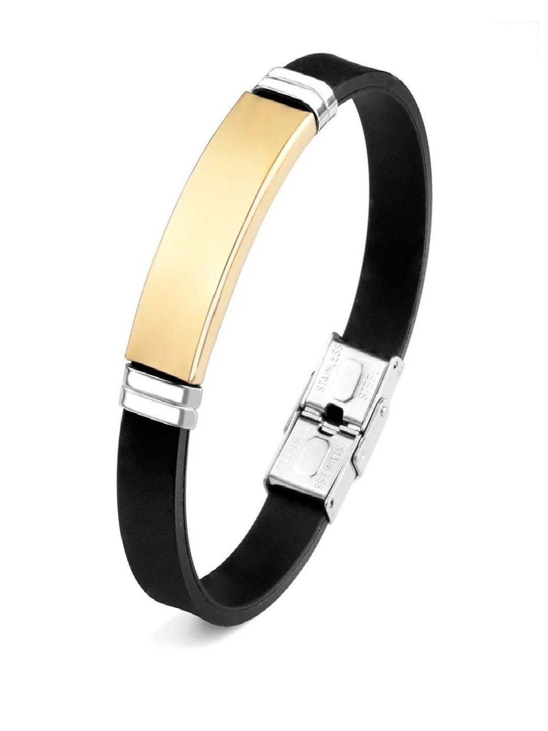 Nevy Unisex Black Gold-Plated Wraparound Bracelet