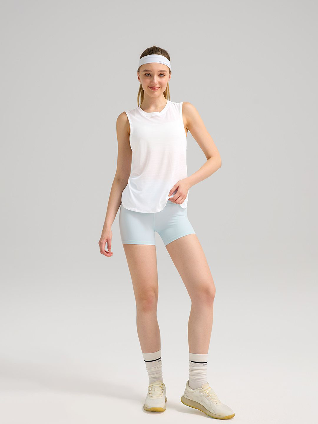 JC Collection Round Neck Criss Cross Back Tank Top