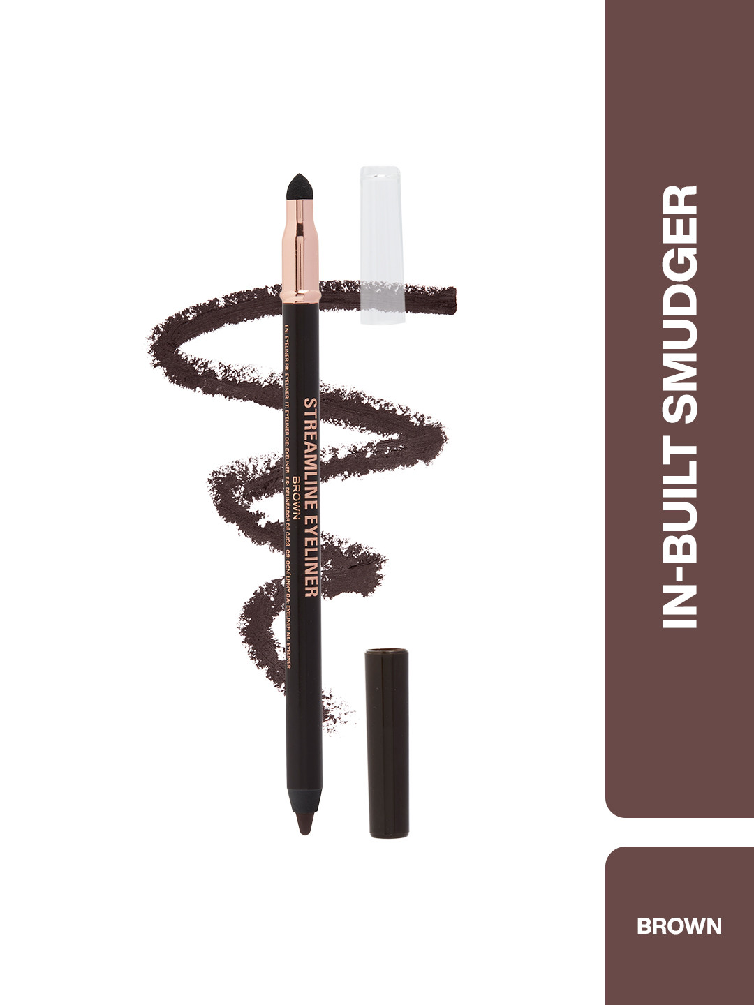 Makeup Revolution London Streamline Waterline Smudge-Proof Eyeliner Pencil - Brown