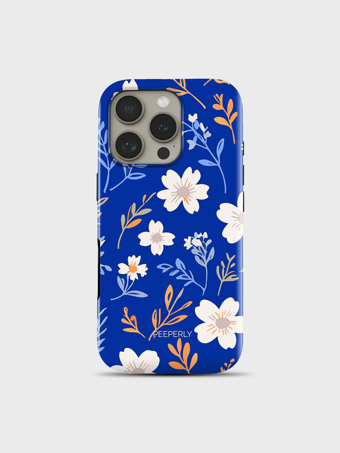 PEEPERLY Women iPhone 13 Vintage Glamour Floral Impact Resistant Crystal Back Case