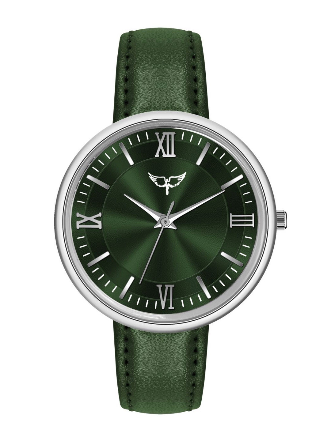 WHITE BIRD Women Brass Dial & Leather Straps Analogue Watch ATM 1037 Green