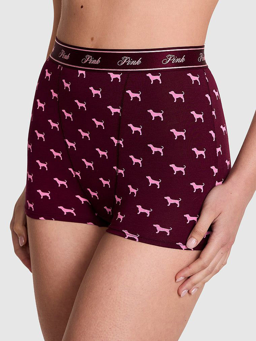 Victoria's Secret PINK Conversational Printed Cotton High-Rise Boy Shorts