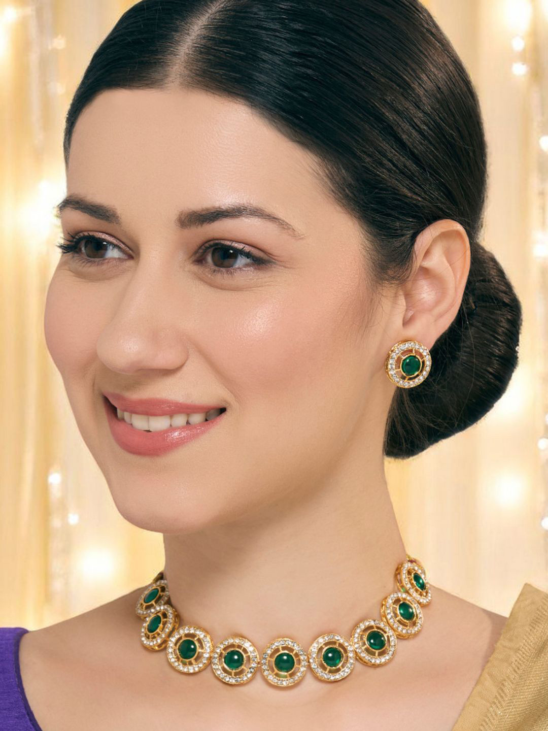 OOMPH Kemp Stone Indo-Western Choker Set