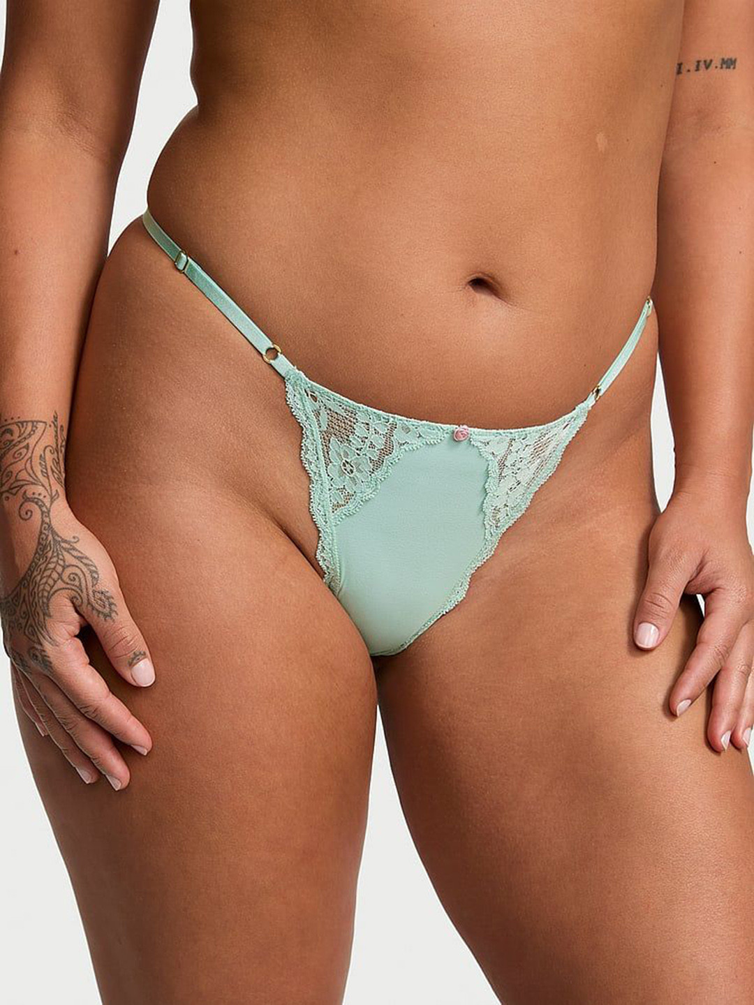 Victoria's Secret Dream Angels Lace-Trim Low-Rise Adjustable Thongs