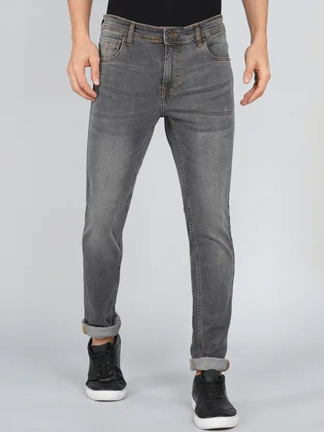 Indian Terrain Men Kruger Skinny Fit Mid-Rise Light Fade Jeans