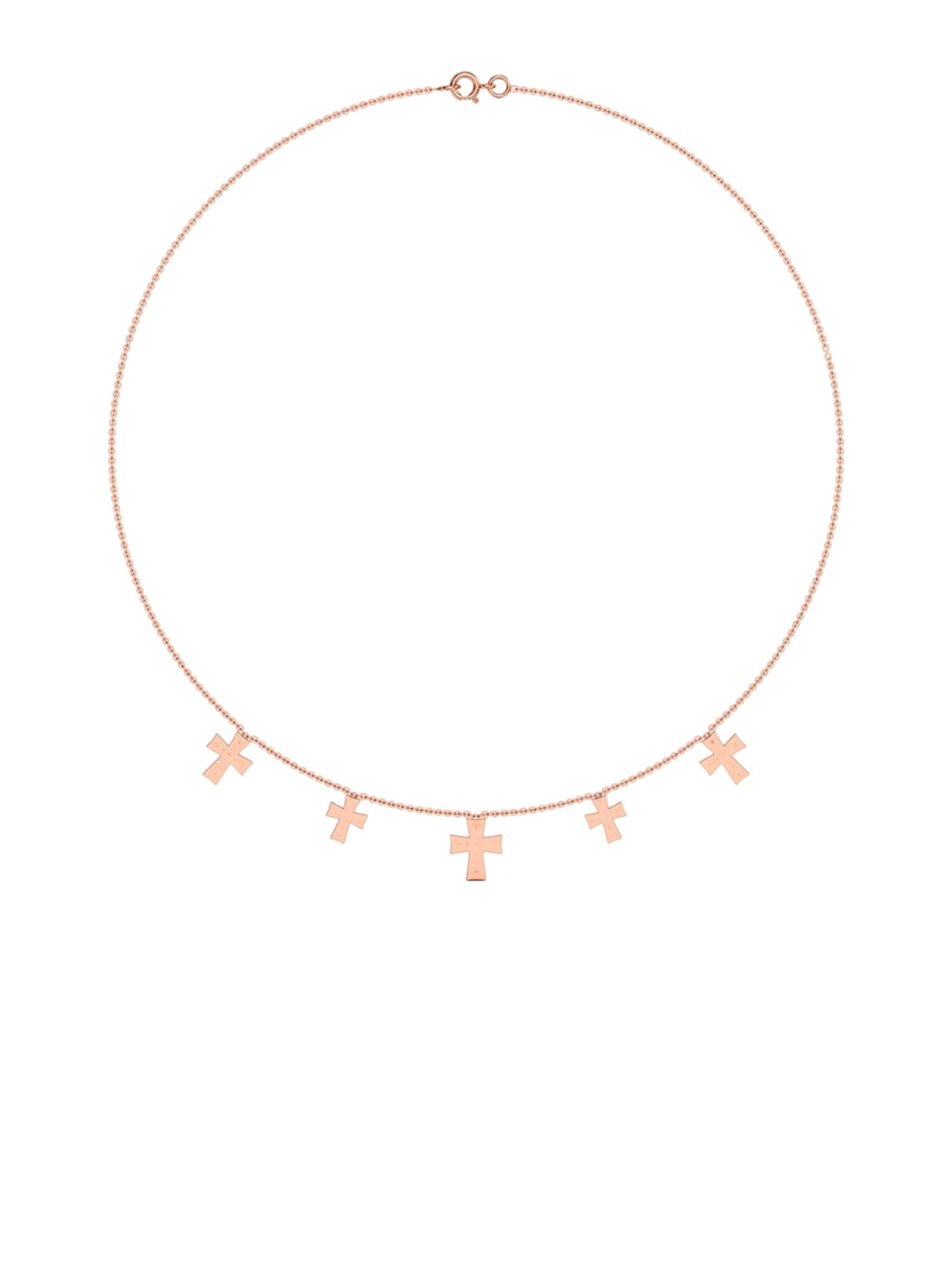 Joyalukkas Women 18KT Rose Gold Natural Diamond Holy Necklace -3.838 g