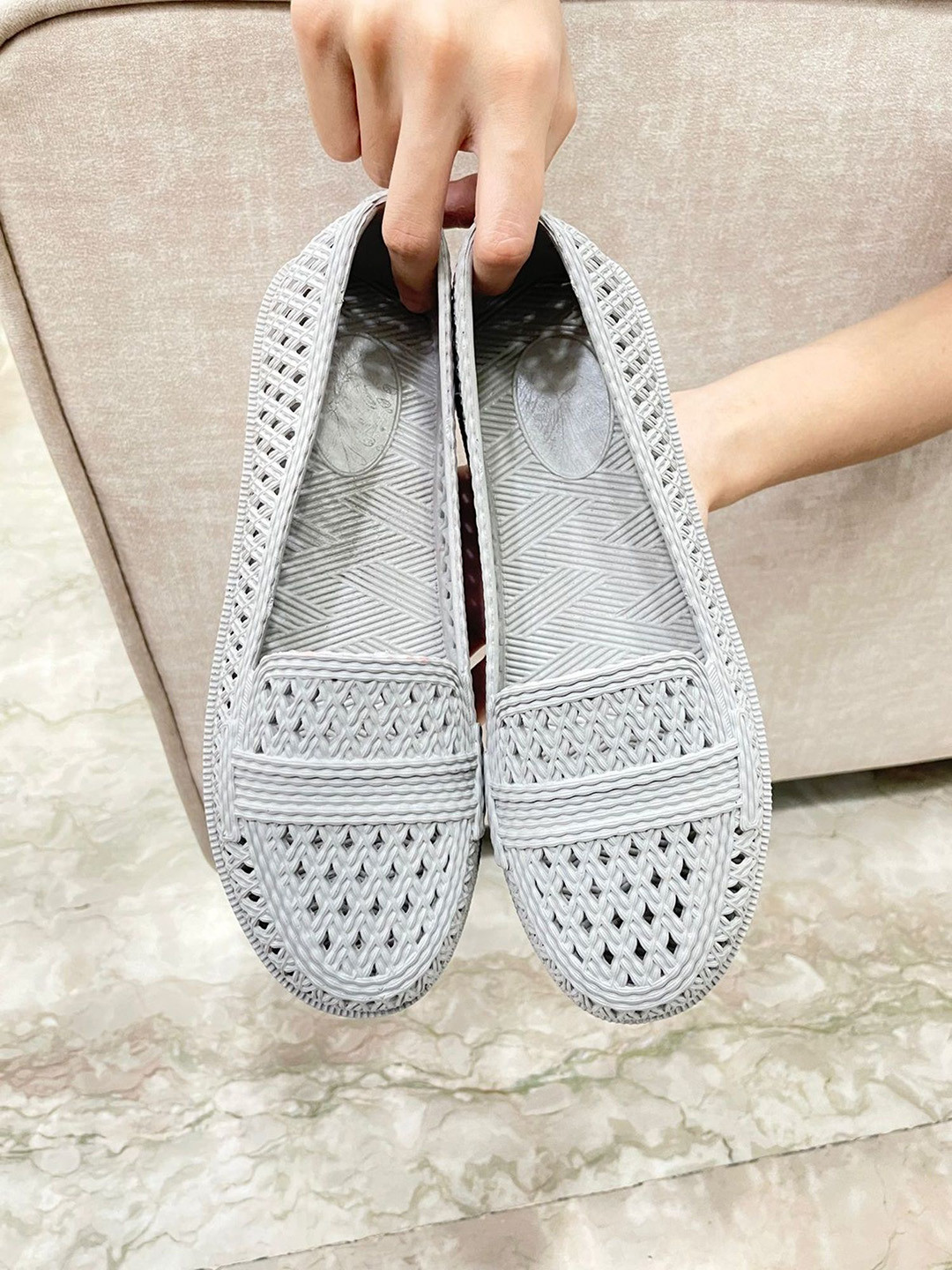 Deals4you Textured Round Toe Ballerinas
