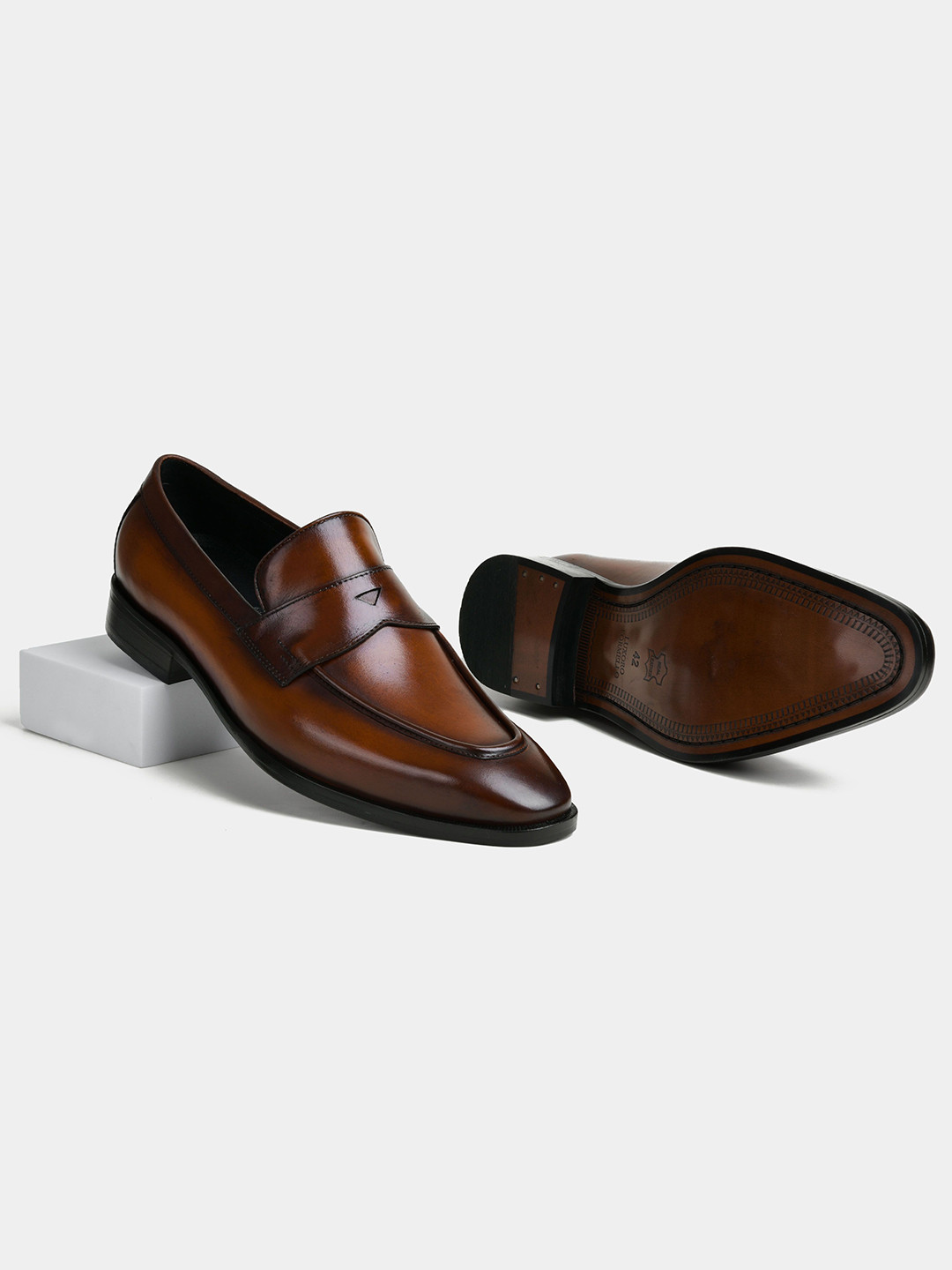 LUXORO FORMELLO Aiden Men Slip On Leather Loafer Shoes