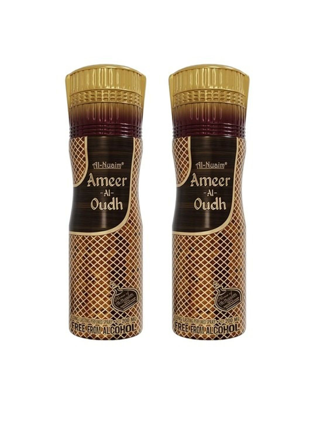 Al-Nuaim Set Of 2 Ameer Al Oudh Alcohol-Free Deodorant -200 ml Each