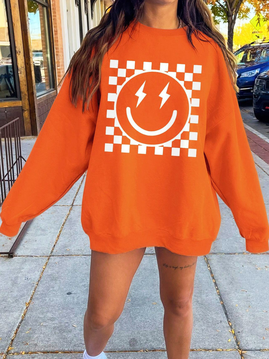 Stylecast X Slyck Printed Round Neck Sweatshirt
