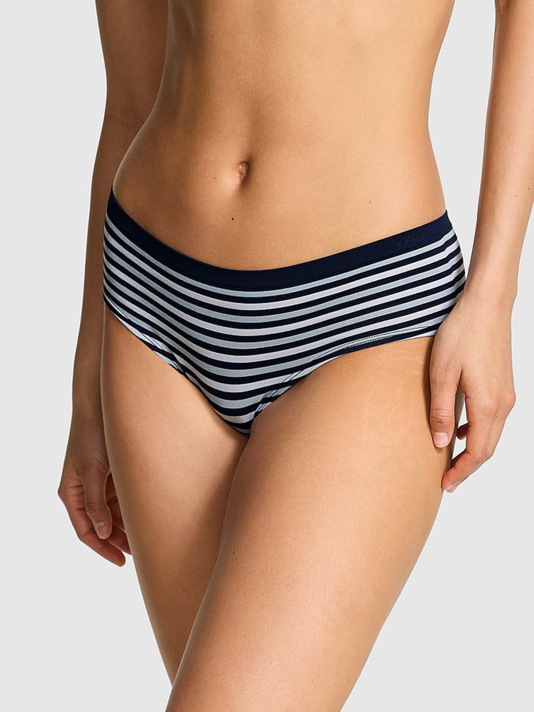 Victoria's Secret PINK Women Striped Seamless Hiphugger Panty