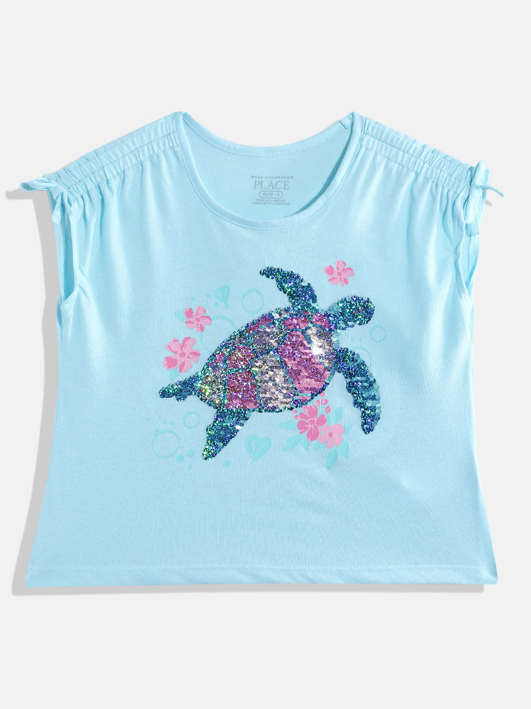 THE CHILDREN'S PLACE Girls Embellished Extended Sleeves Top